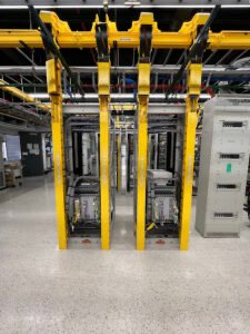 Overhead yellow fiber duct